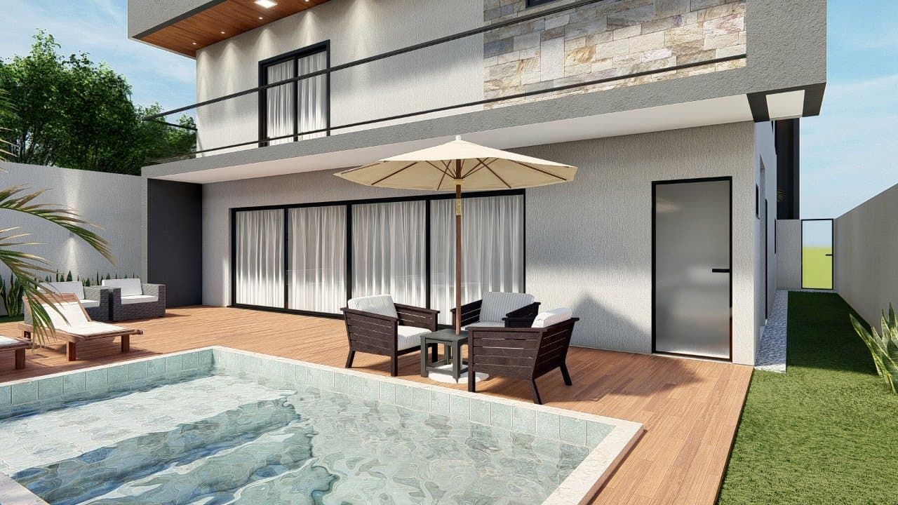 Piscina e deck